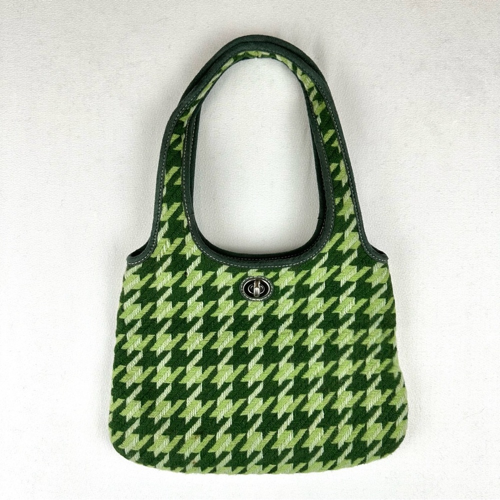 Abercrombie & Fitch Wool‎ Blend Houndstooth Handbag Purse Y2K